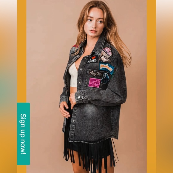 Upcycled Morgan Wallen You Proof Black Oversized Embroidered Jean Jacket NWOT - Picture 4 of 12